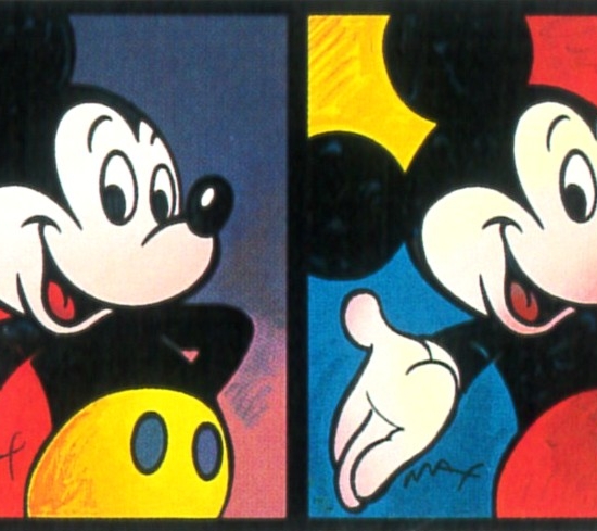 ディズニーアニメーションの絵画作品　タイトルは、ミッキースウィートⅠ